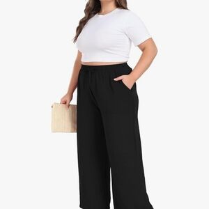 GAP Black Women's Wide-Leg Pants .made From The Wool .